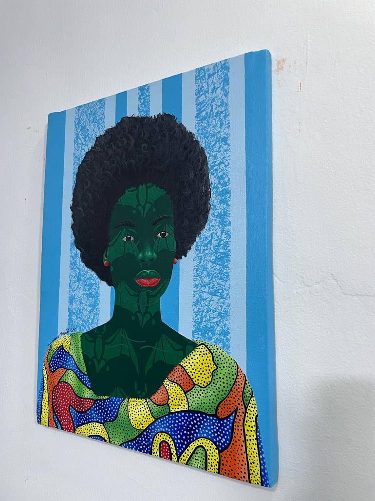 Original Abstract Expressionism Women Painting by Oluwafemi Afolabi