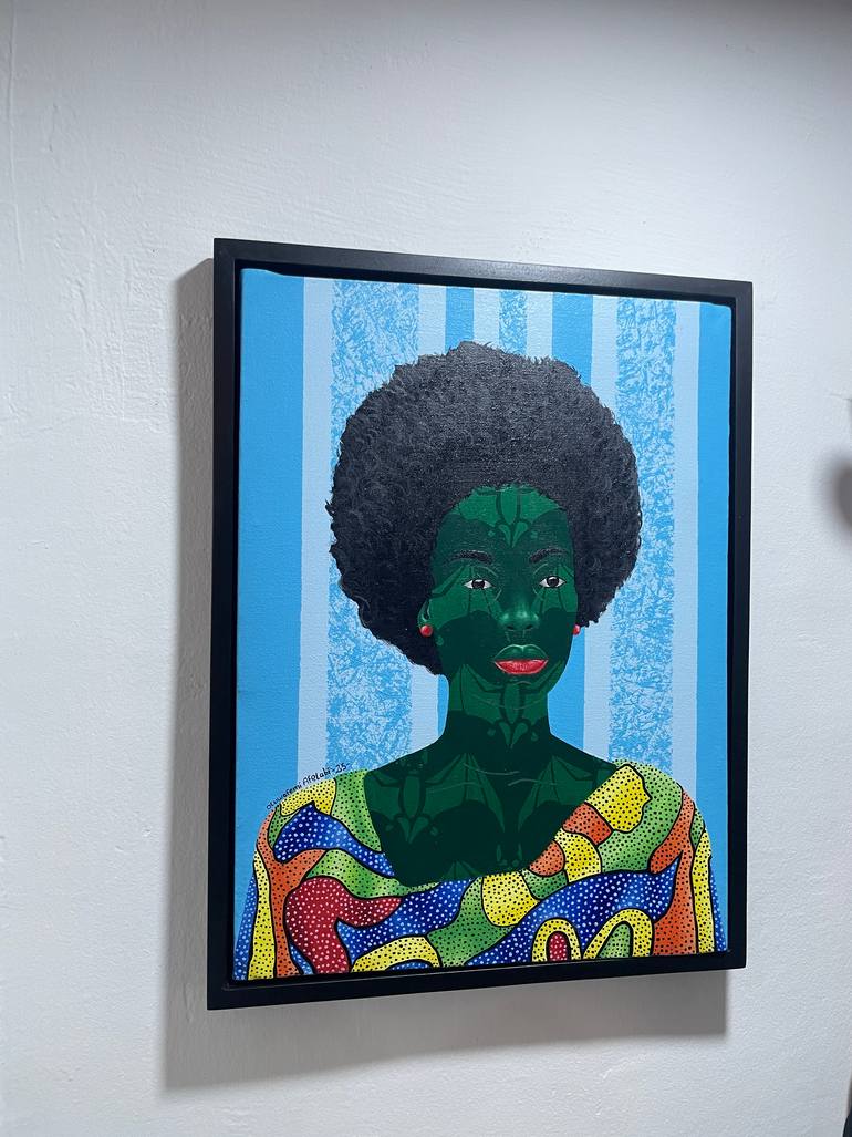 Original Abstract Expressionism Women Painting by Oluwafemi Afolabi