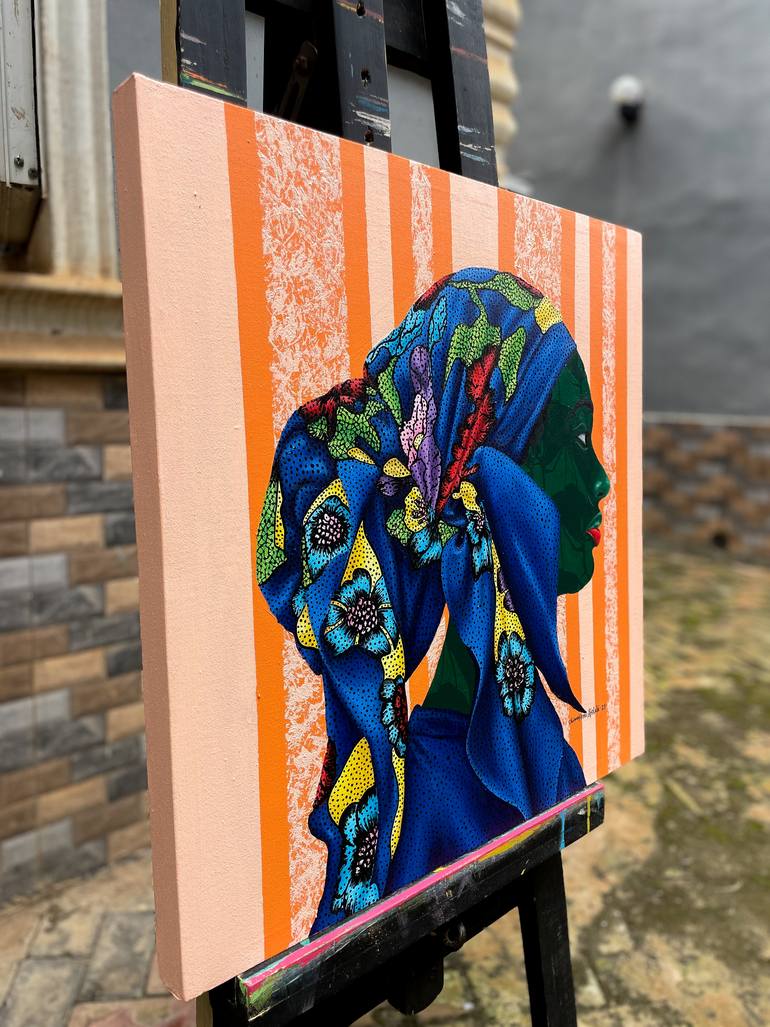 Original Abstract Expressionism Women Painting by Oluwafemi Afolabi