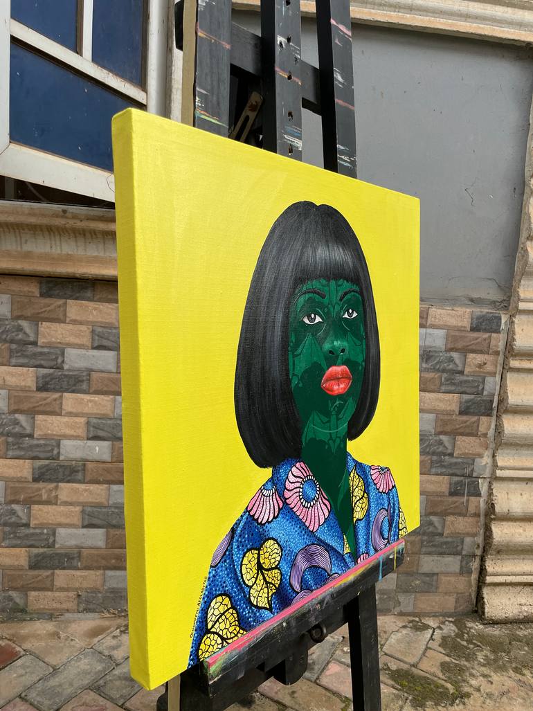 Original Abstract Expressionism Women Painting by Oluwafemi Afolabi