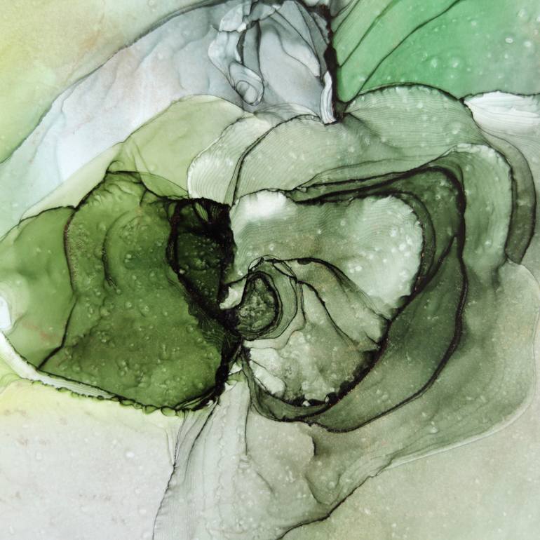 Original Abstract Floral Painting by Anastasia Ozlu