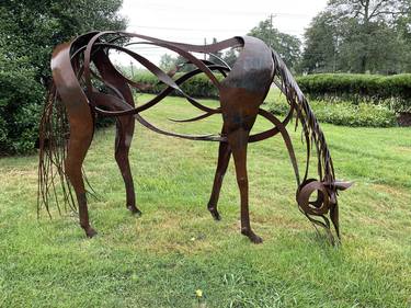 "Jetlagger" A Life-Size Horse Sculpture thumb