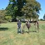 Matthew Harris with MHS Horse Sculpture "Jetlagger"
