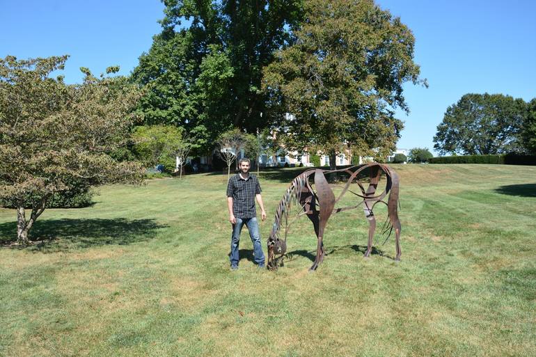 Original Abstract Expressionism Horse Sculpture by Matthew Harris