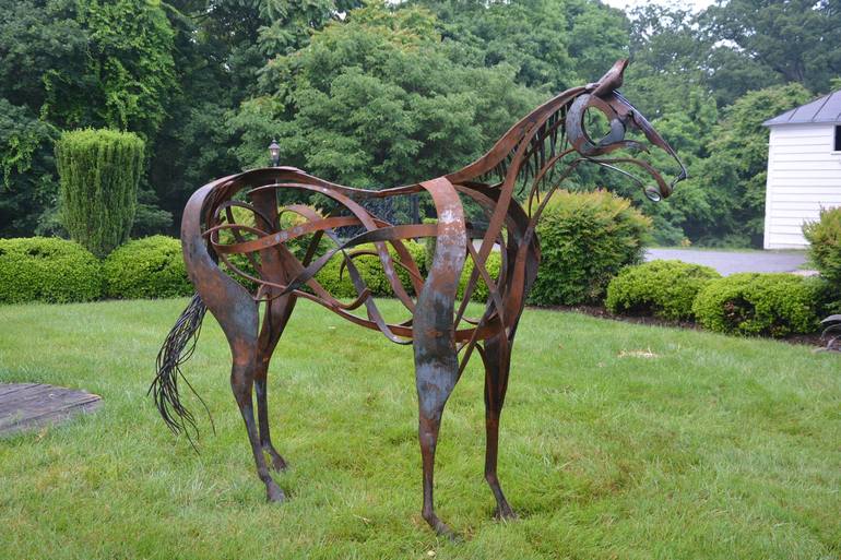 Original Abstract Expressionism Horse Sculpture by Matthew Harris