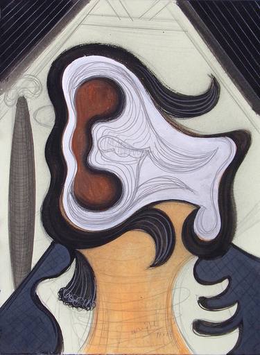 Original Conceptual Portrait Painting by David Orr Wright