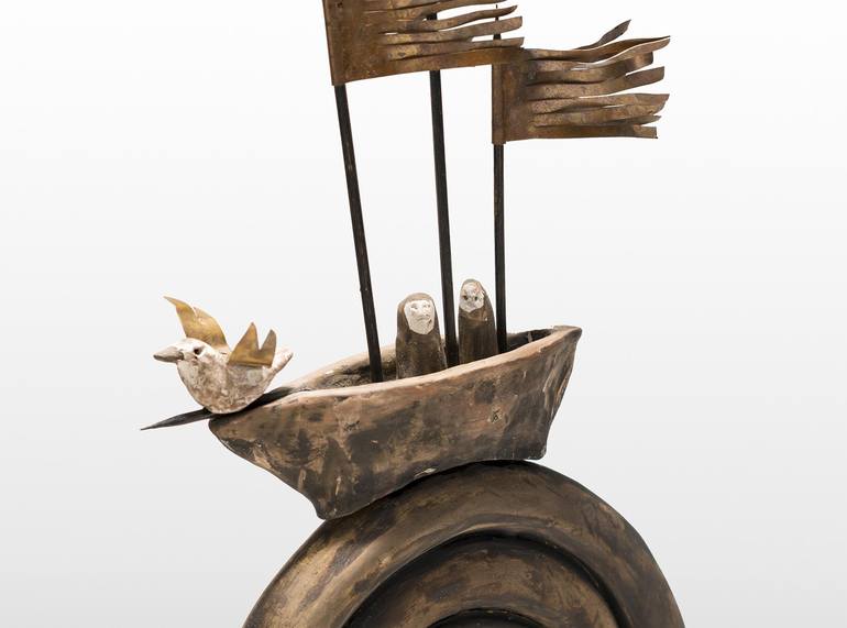 Original Boat Sculpture by Jacqueline Schreier
