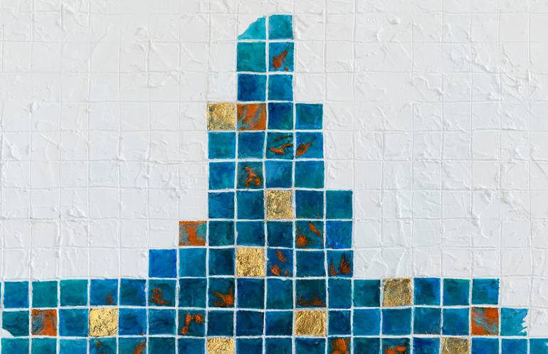 Original Abstract Geometric Painting by Jacqueline Schreier