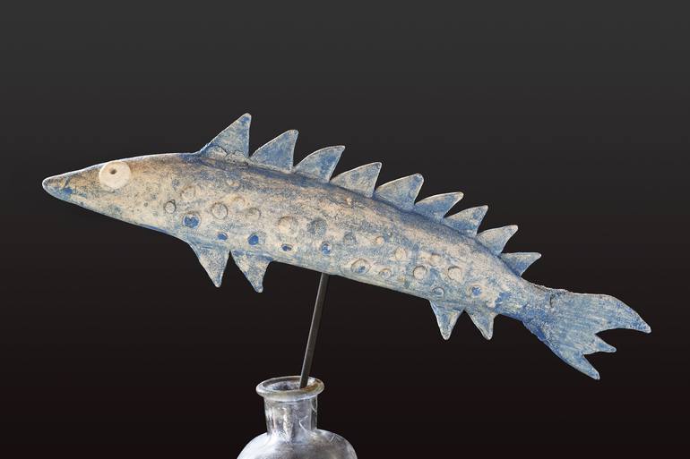 Original Expressionism Fish Sculpture by Jacqueline Schreier