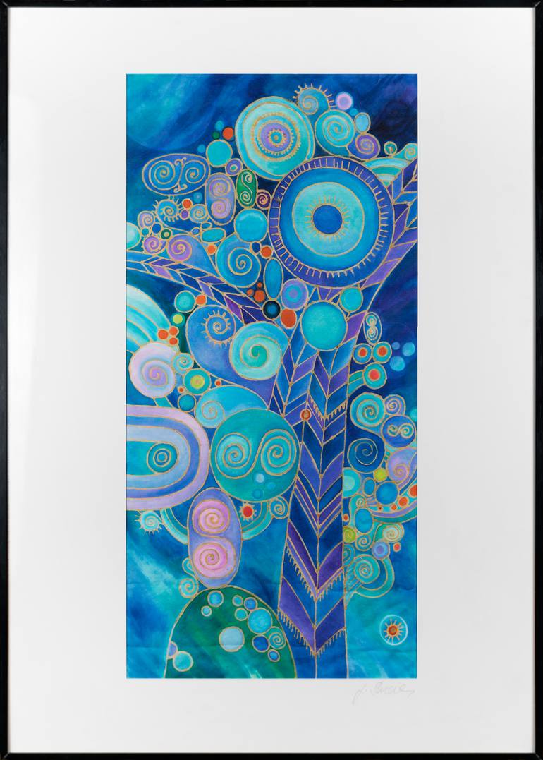 Original Art Deco Abstract Painting by Jacqueline Schreier