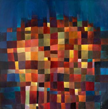 Original Cubism Abstract Paintings by Jacqueline Schreier