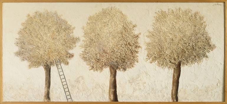 Original Expressionism Tree Painting by Jacqueline Schreier