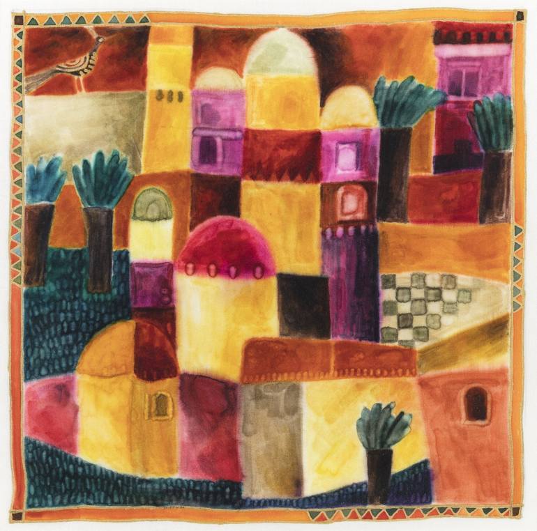 Persian City Painting by Jacqueline Schreier | Saatchi Art