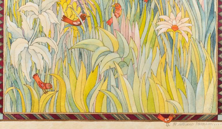Original Art Deco Landscape Painting by Jacqueline Schreier