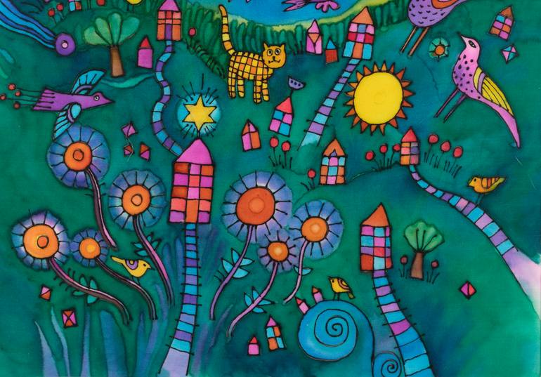 Original Expressionism Animal Painting by Jacqueline Schreier