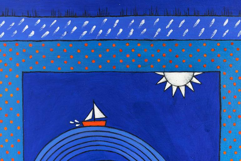 Original Abstract Geometric Painting by Jacqueline Schreier