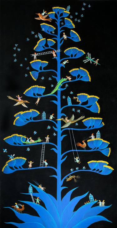 Original Illustration Tree Paintings by Jacqueline Schreier