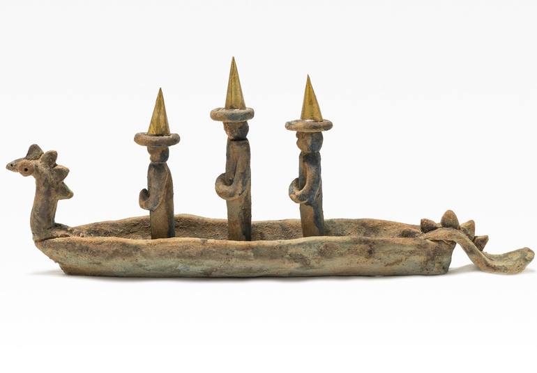 Original Boat Sculpture by Jacqueline Schreier