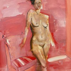 “Woman in Pink Room”