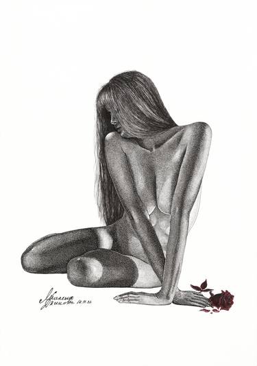 Original Impressionism Body Drawings by Miglena Dyankova