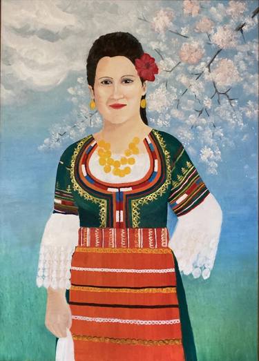 Print of Folk Women Paintings by Miglena Dyankova