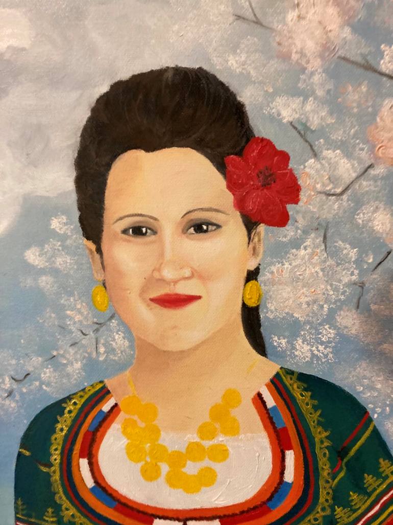 Original Folk Women Painting by Miglena Dyankova