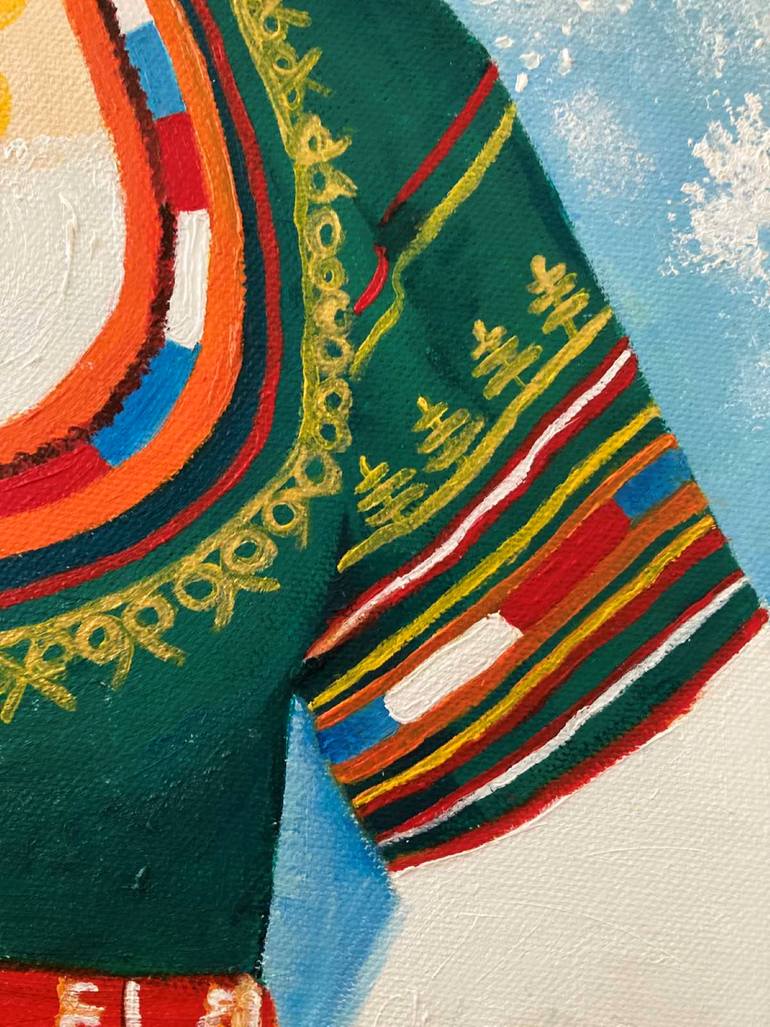 Original Folk Women Painting by Miglena Dyankova