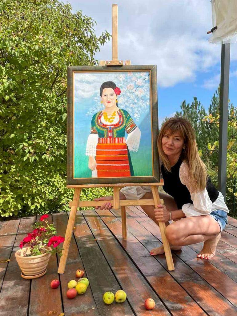 Original Folk Women Painting by Miglena Dyankova