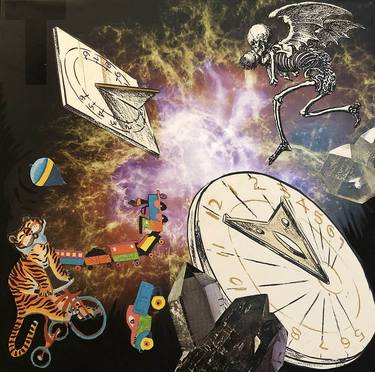 Original Outer Space Collage by Adrienne Mixon
