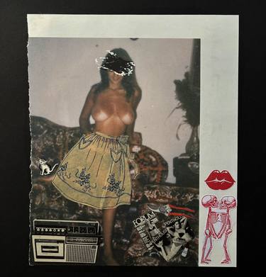 Original Pop Art Nude Collage by Adrienne Mixon