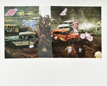 Print of Car Collage by Adrienne Mixon