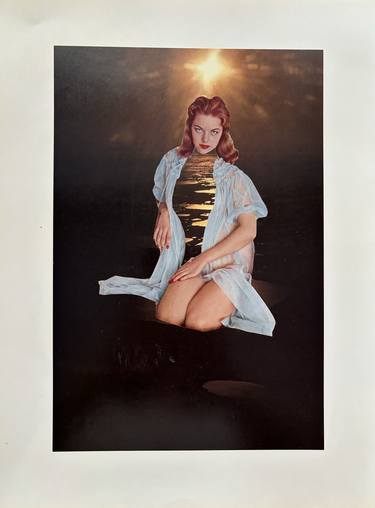 Original Surrealism Light Collage by Adrienne Mixon