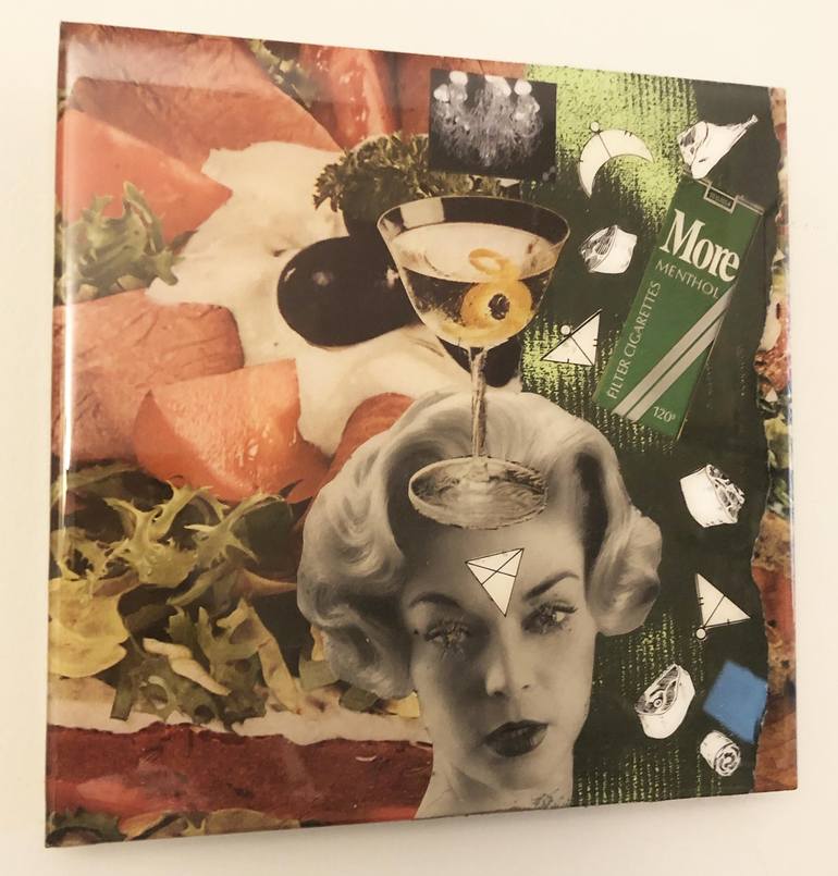 Original Pop Art Food & Drink Collage by Adrienne Mixon