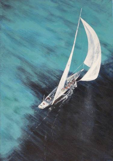 Print of Impressionism Yacht Paintings by Iurii ZAIKA