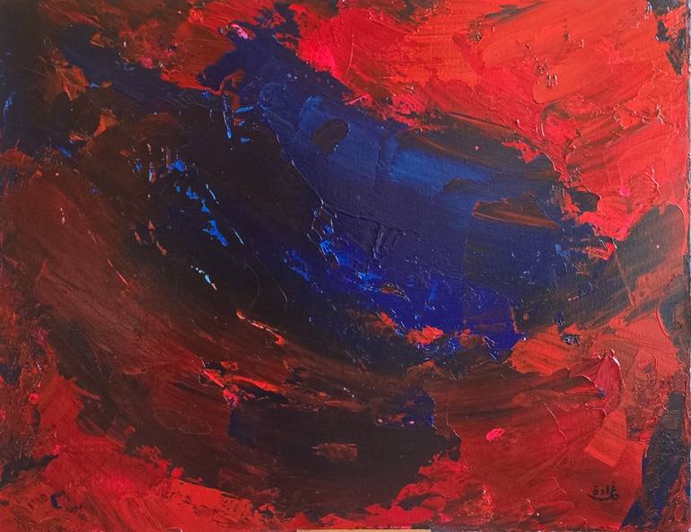 Original Abstract Expressionism Abstract Painting by Ghada A