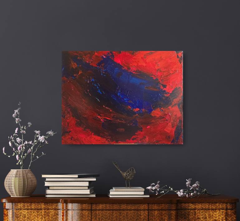 Original Abstract Expressionism Abstract Painting by Ghada A