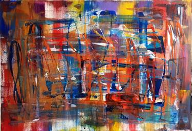 Original Abstract Expressionism Abstract Paintings by Ghada A