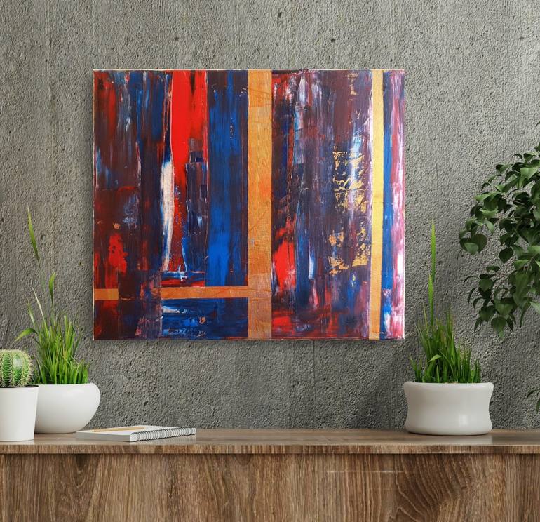 Original Abstract Expressionism Abstract Painting by Ghada A