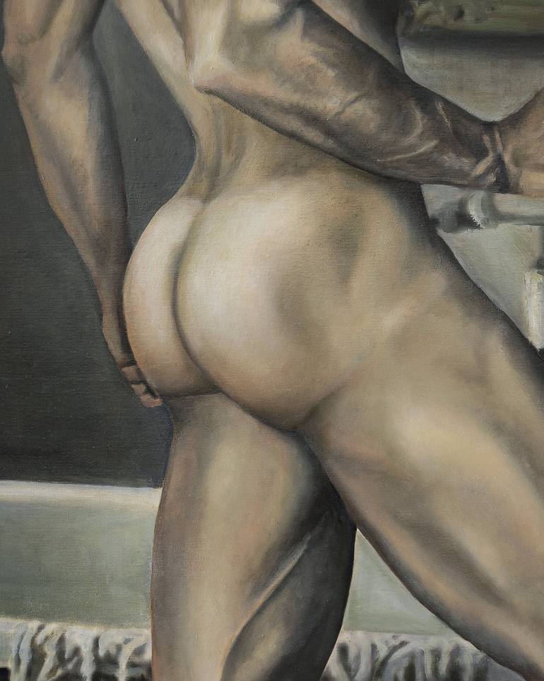 Original Figurative Nude Painting by ROMEO ROVENTE