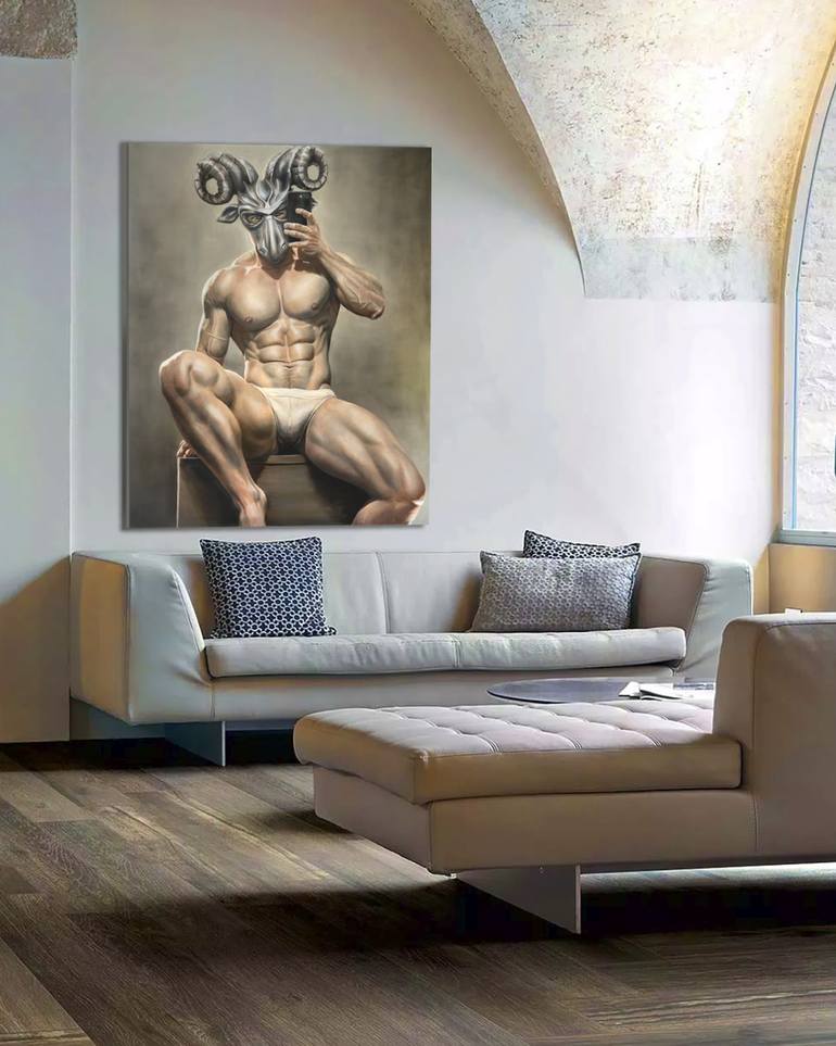 Original Contemporary Erotic Painting by Romeo Rovente