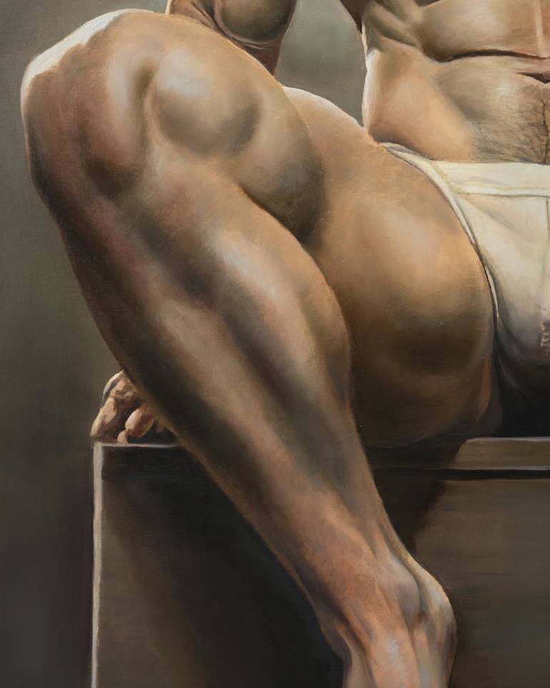 Original Figurative Erotic Painting by ROMEO ROVENTE