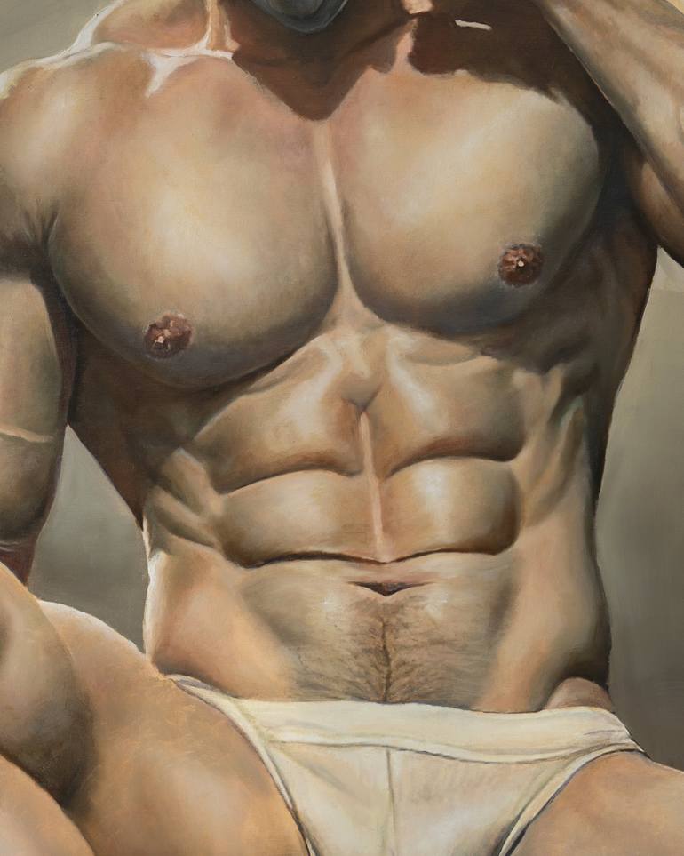 Original Figurative Erotic Painting by ROMEO ROVENTE