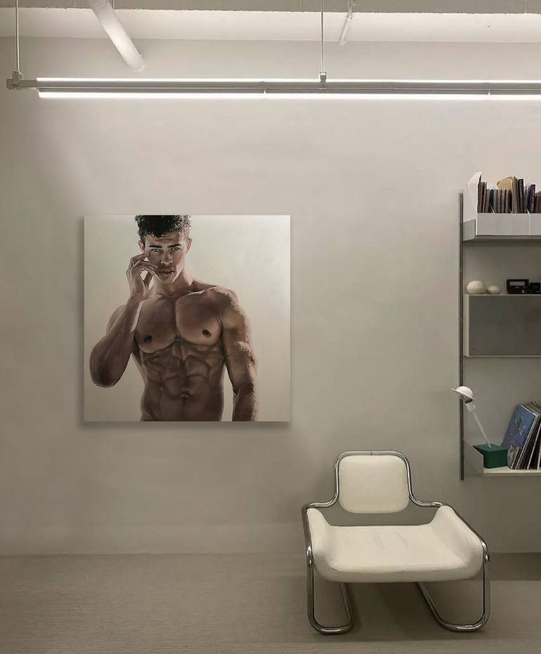 Original Figurative Men Painting by Romeo Rovente