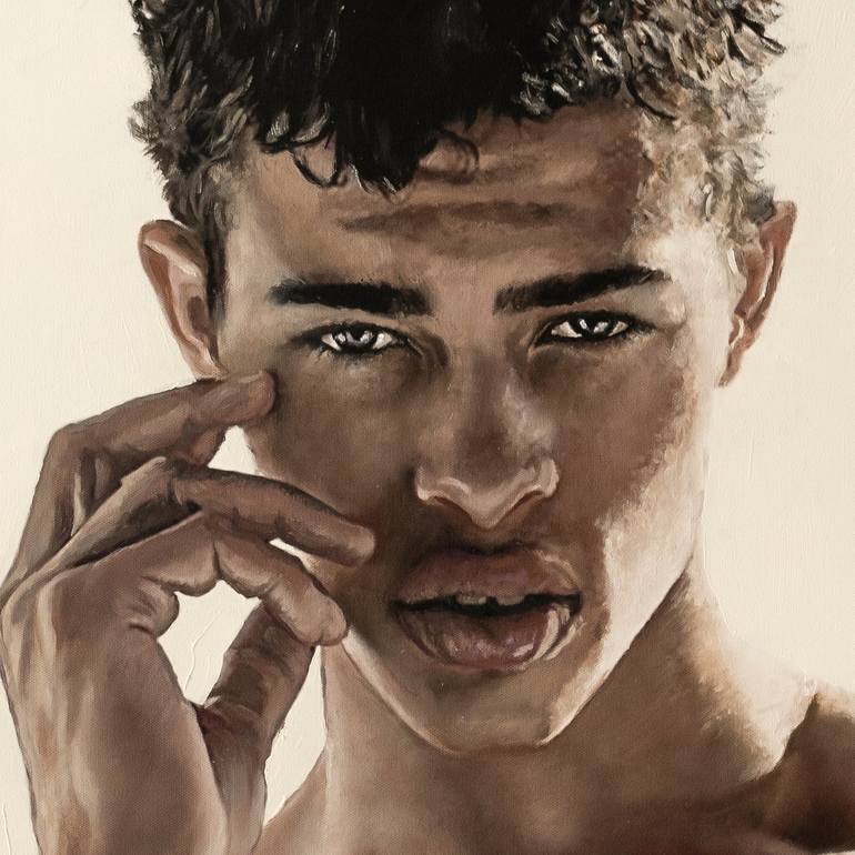 Original Figurative Men Painting by Romeo Rovente
