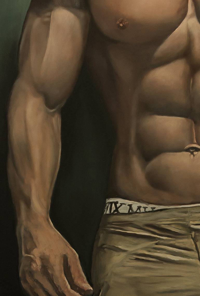 Original Figurative Men Painting by ROMEO ROVENTE