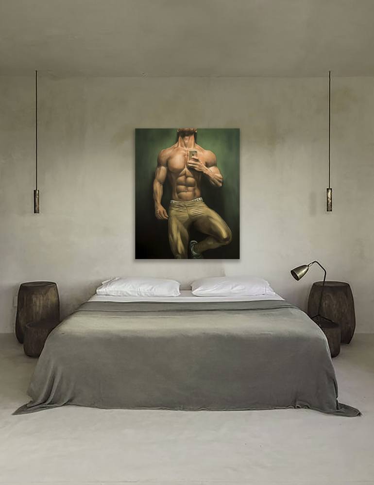 Original Figurative Men Painting by ROMEO ROVENTE