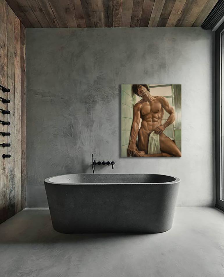 Original Figurative Erotic Painting by Romeo Rovente