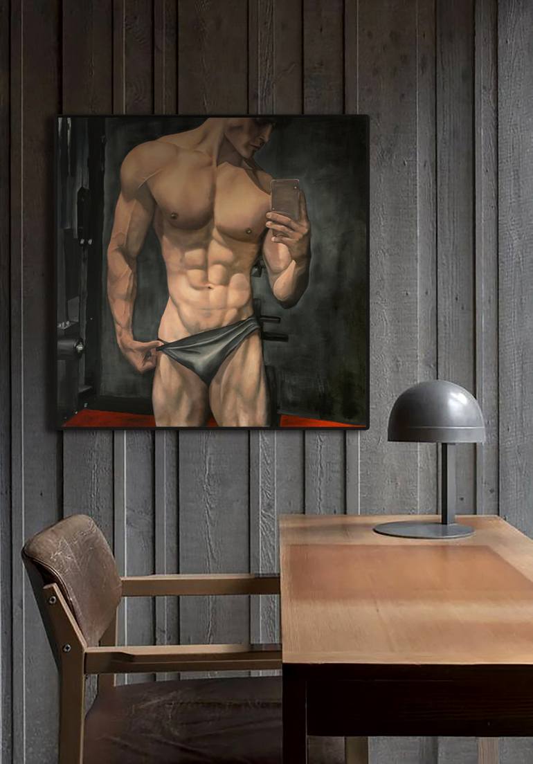 Original Figurative Men Painting by ROMEO ROVENTE