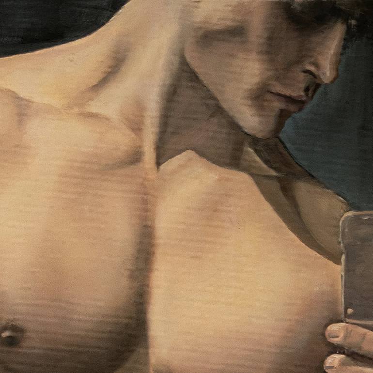 Original Figurative Men Painting by ROMEO ROVENTE