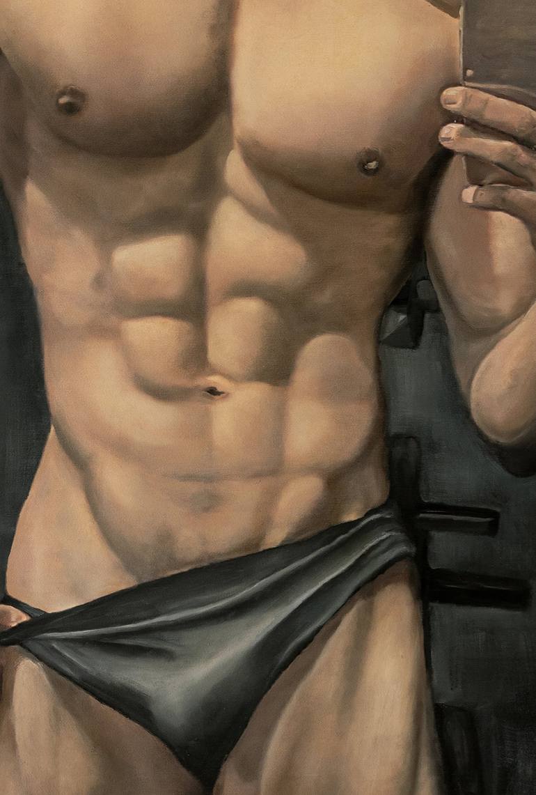 Original Figurative Men Painting by ROMEO ROVENTE